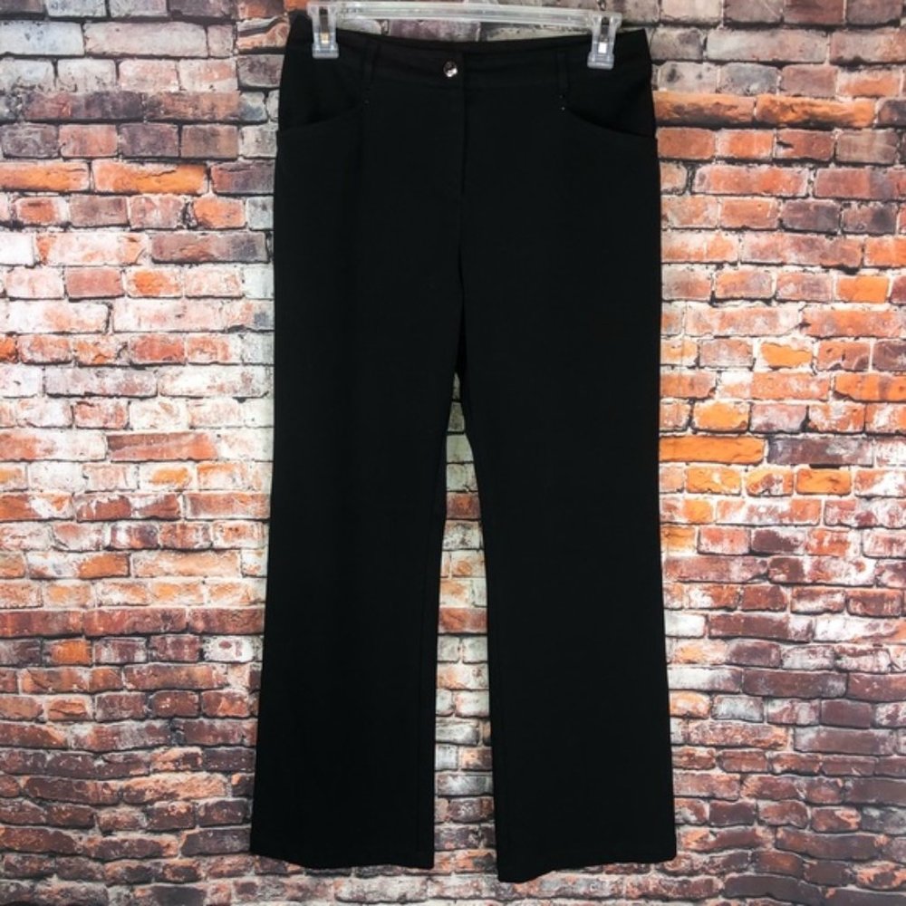 St. John Black rhinestone pants size 8